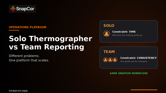Solo Thermographer vs Team Reporting: How SnapCor Works for Both